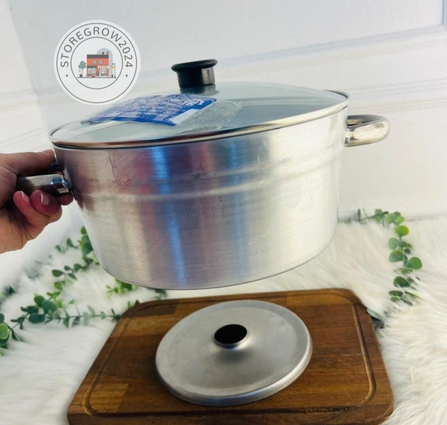 Alumni Cake Pan with Glass Lid And Heat Diffuser Pure Aluminum Bundt Mold 10.3in