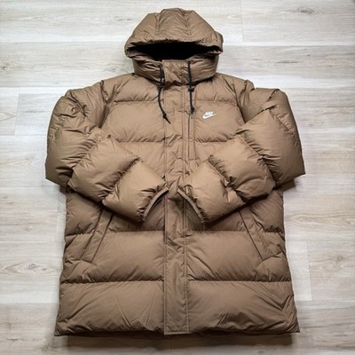 Nike Sportswear Club Puffer Parka Jacket - Men's Size XL - IB2973-235 - Brown