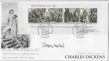 2012 Charles Dickens Min Sheet Buckingham Official FDC Signed Jeffrey Archer