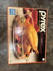 PYREX 704 Clear Oval 4 Quart Handled Baking Dish Roaster 15x11x3 Inch Vtg NIB