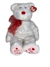 NEW TY Beanie Buddy HEARTFORD Valentine's Bear 14   -MWMT Love Gift Anniversary