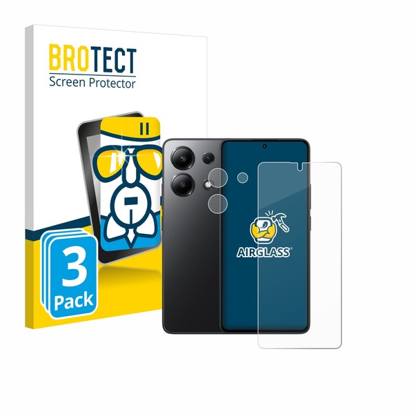3X Panzerfolie Schutzglas Xiaomi Redmi Note 13 5G (Display+Kamera) Displayschutz-image