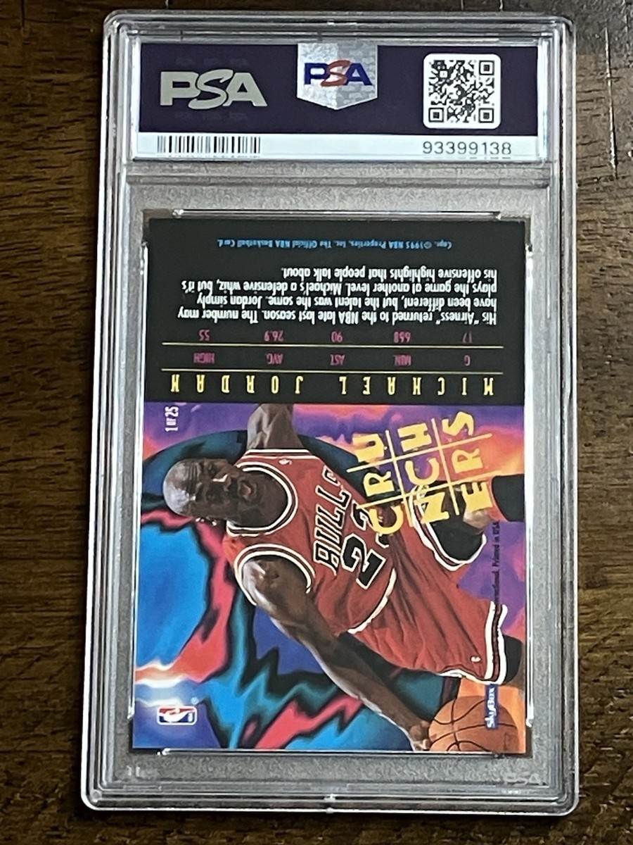 1995 Hoops Number Crunchers #1 Michael Jordan PSA 9 Mint Chicago