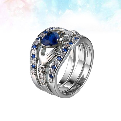 3pcs Hand with Heart Molding Ring Copper Ring Special Accessory Elegant