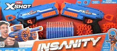 Zuru X-Shot Insanity Manic 2x, 48 foam darts, Air Pocket Technology 