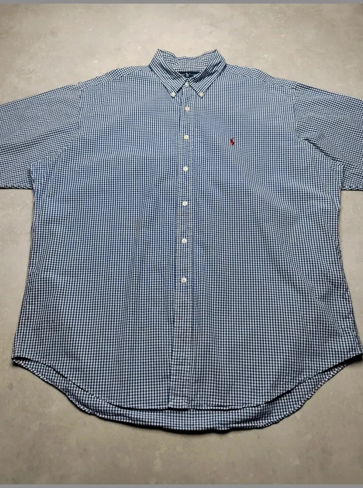 Chemise manches longues Ralph Lauren - Homme Taille XL - Bleu et Blanc Blake - Photo 3/4