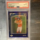 2024 Panini Donruss Optic Bo Nix #209 Blue Hyper Prizm PSA 10