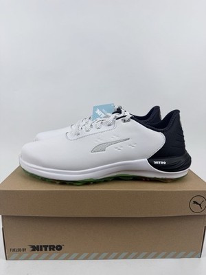 Puma Phantomcat Nitro Herren Golfschuhe Gr. UK 8,5 weiß schwarz fluro /32035