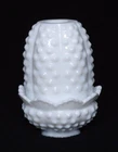 Vintage Fenton Milk Glass Fairy Lamp White Hobnail 4.5 “ Candle Holder 2 Piece