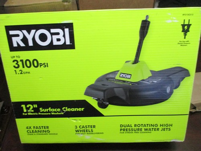 #ad RYOBI 12quot; 3100 PSI Electric Pressure Washer Surface Cleaner Casters RY31SC312 $54.99