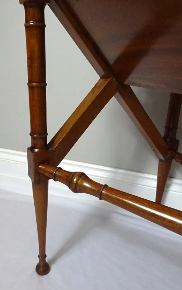 Antique Victorian Revival Aesthetic Movement Style Mahogany Bookstand Trough - Image 4 of 4