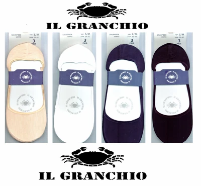 SALVAPIEDE PEDALINO FANTASMINI UOMO UNISEX 3/6/9/12/24/36 PAIA IN COTONE FRESCO