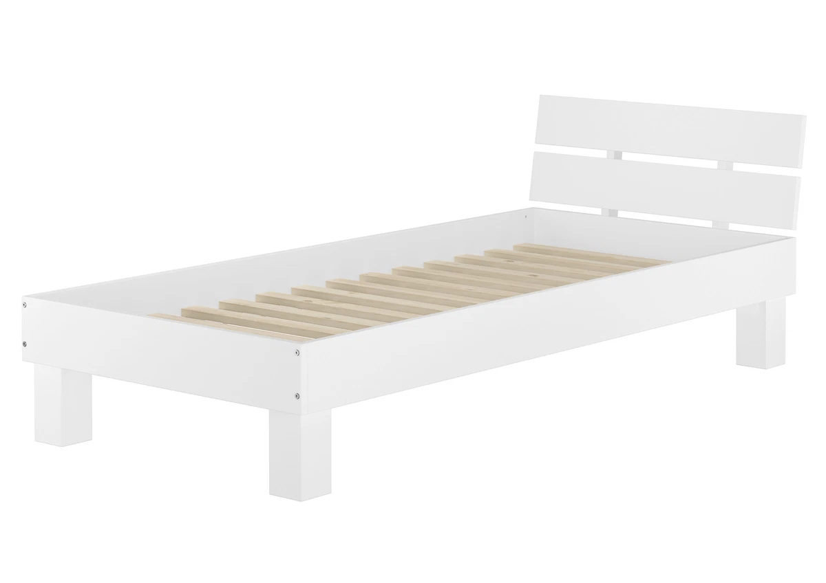 Erst-Holz®Solido bianco letto a castello in Pino anche per Adulti 90x200 con doghe rigide 60.16-09W