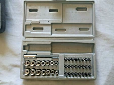 Drill bit set & Butterfly Sockets-vintage