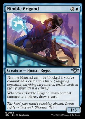 x4 Nimble Brigand - Foil U MTG Outlaws of Thunder Junction M/NM, English