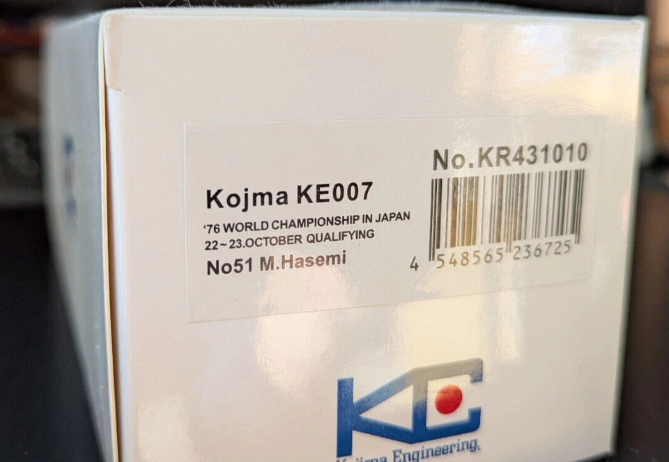 Kyosho Kojima KE007 #51 Hasemi Japan GP 1976 1/43 - F1 RARE - Immagine 3 di 3