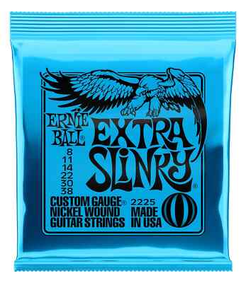 Ernie Ball Extra Slinky 008-038 2225 E-Gitarren Saiten Electric Guitar Strings