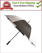 60 Inch Large Golf Rain Umbrella in Black and White for Golf Bag