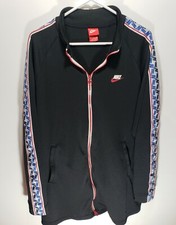 Mens Vintage Nike 90s Long Sleeve Full Zip Up Track Jacket Coat Big Logo Sz 2XL