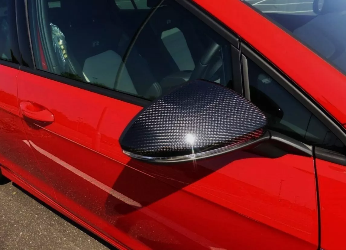 GTI TCR Look Carbon mirror caps for Volkswagen Golf 7 