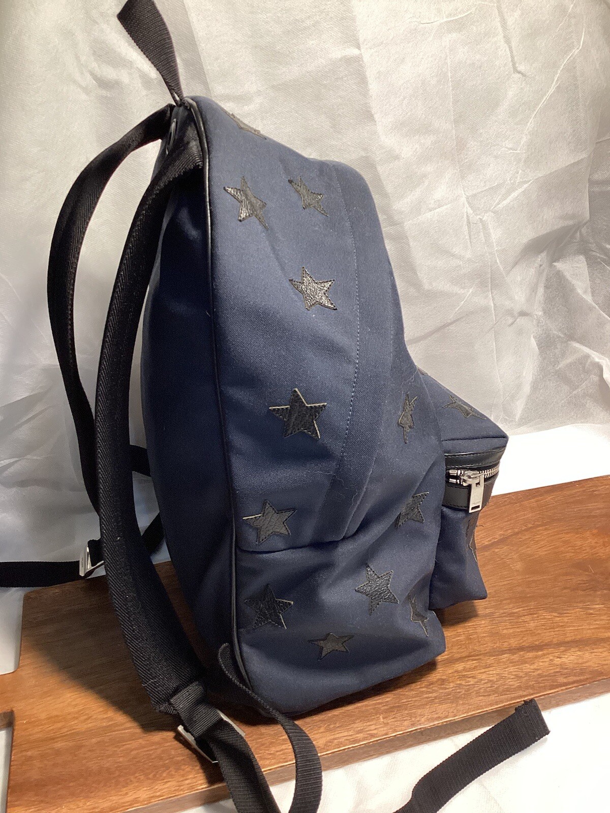 Borsa zaino Saint Laurent tela blu navy