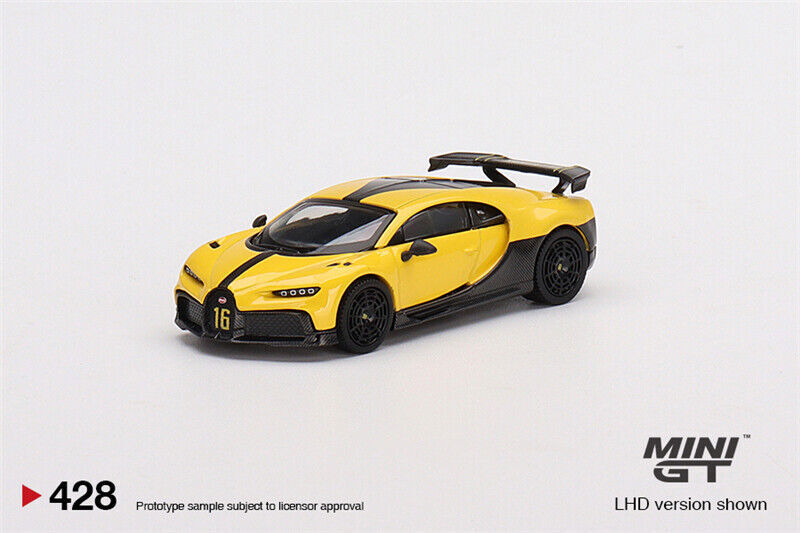 ミニカー MINI GT Bugatti Chiron Pur Sport Yellow MINI GT Bugatti Chiron Pur Sport Yellow LHD 1:64 Model Car