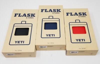 Yeti Flask w/ Funnel (Navy Blue 7 oz 207 ml) - open-box 2024 for