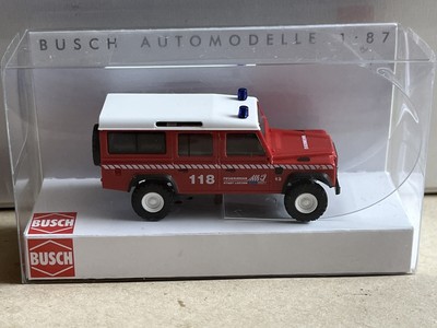 Busch Land Rover Defender Feuerwehr Luzern SoMo Schweiz 1:87