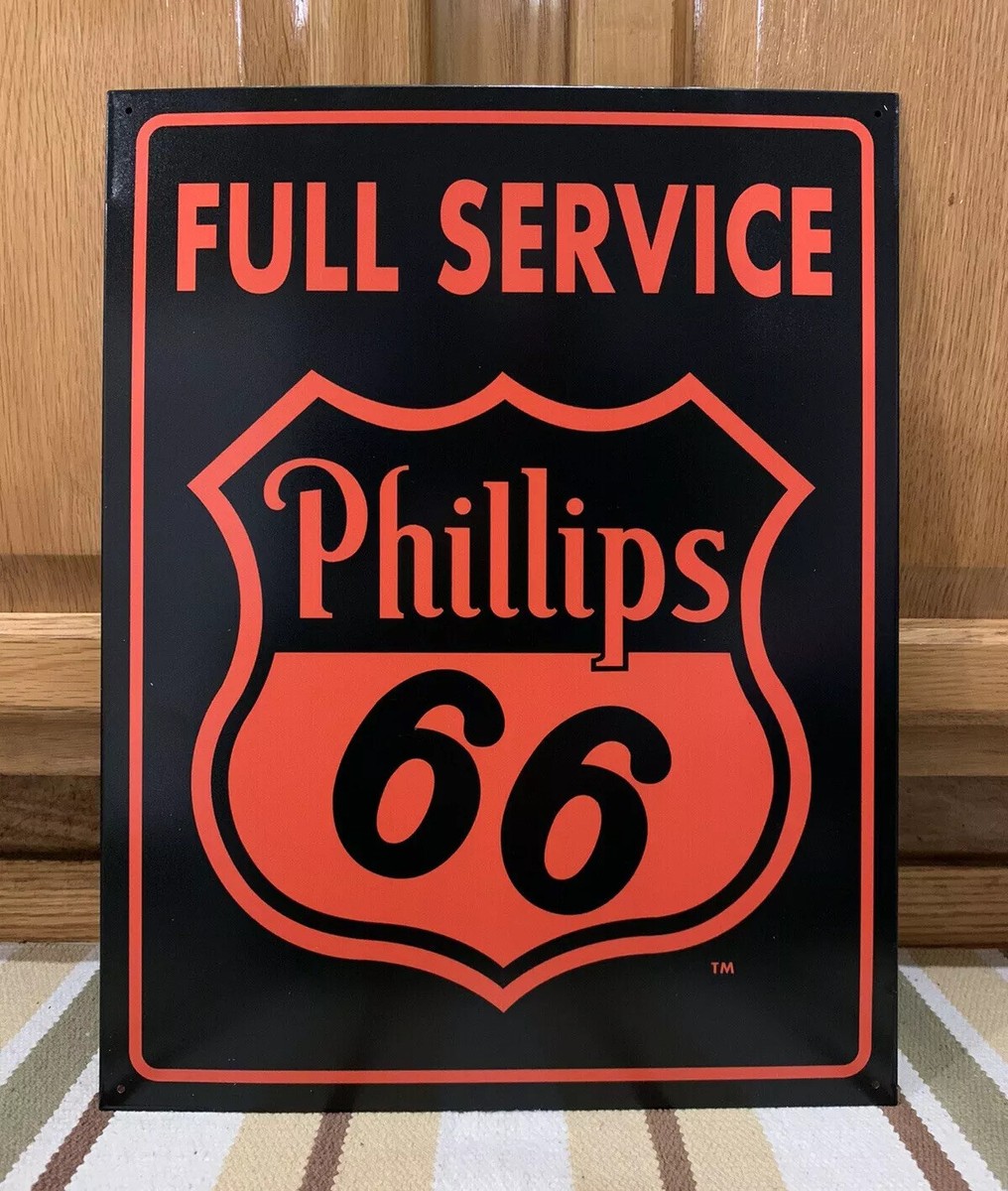 Phillips 66 Sign Full Service Garage Gas Oil Vintage Style Wall