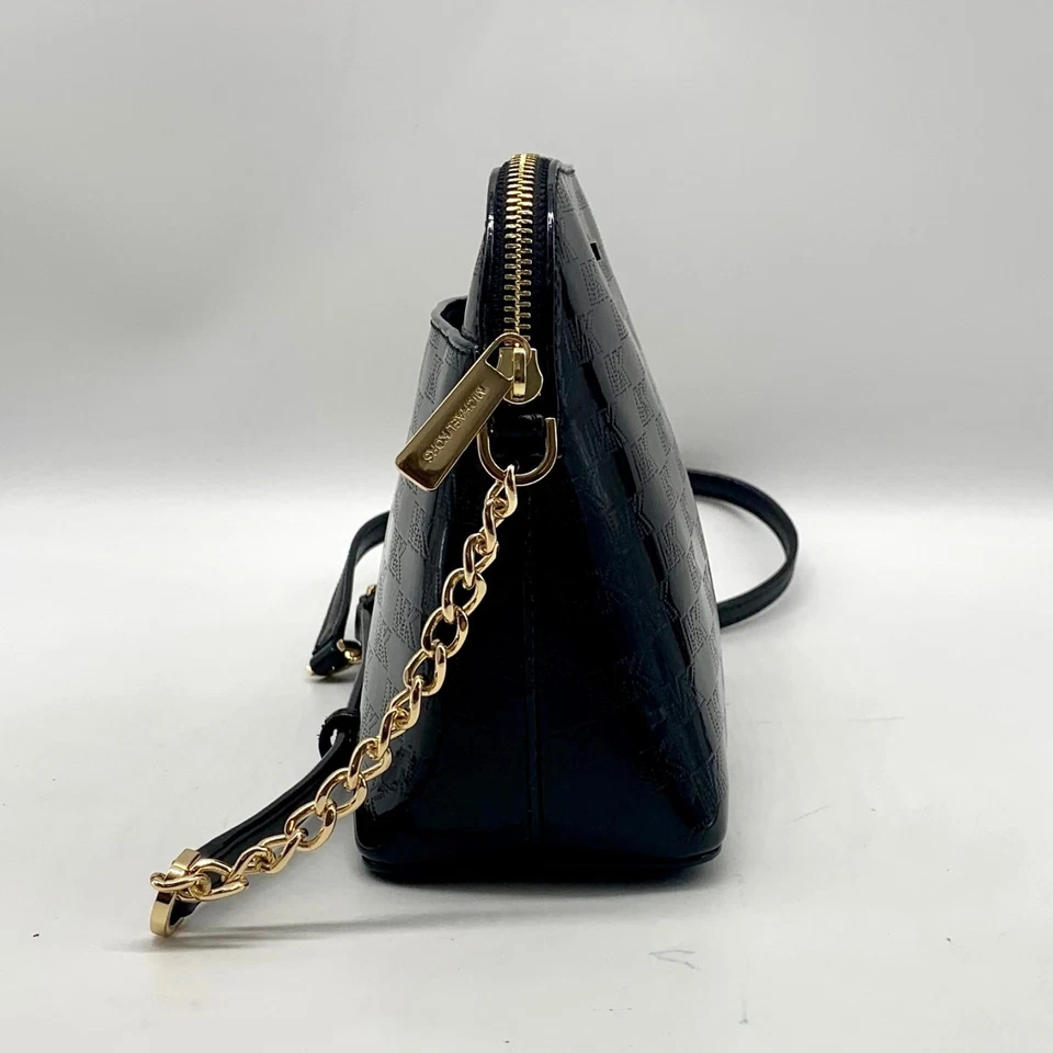 Bolso Bandolera Michael Kors Negro Cindy Charol Grande Cúpula Foto 4 de 4