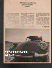 1967 Print Ad for Citroen "When You're Different You'd Better Be Special"