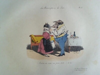 Grandville (Jean Ignace Isidore Gerard) (1803 - 1847): Madame est sortie ma ...