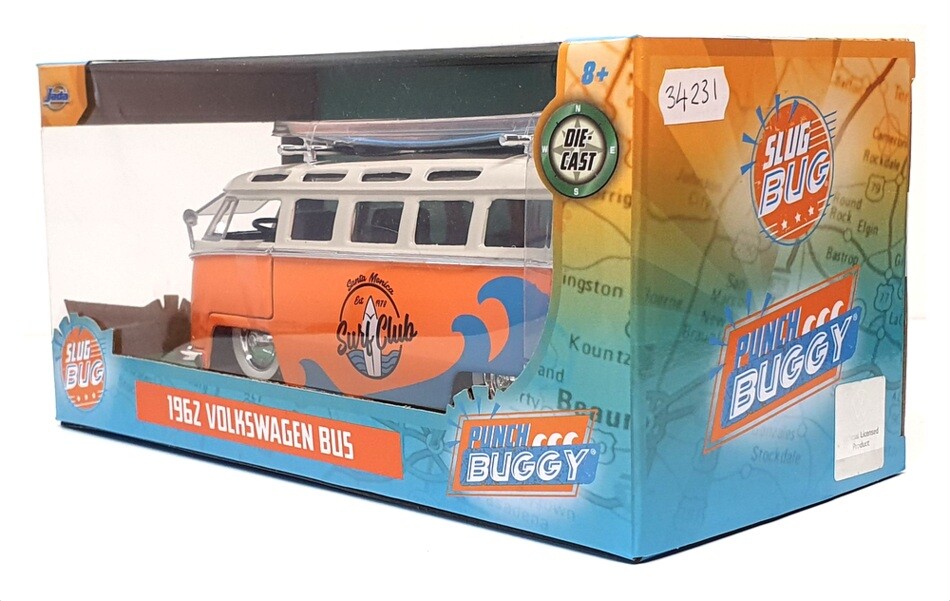Jada 1/24 Scale 34231 - 1962 Volkswagen Bus Slug Bug Punch