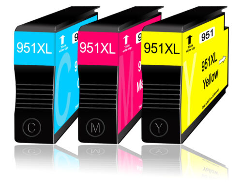 3er nur Farben Set für HP 950xl 951xl Multipack für OfficeJet Pro 251dw - Bild 1 von 5