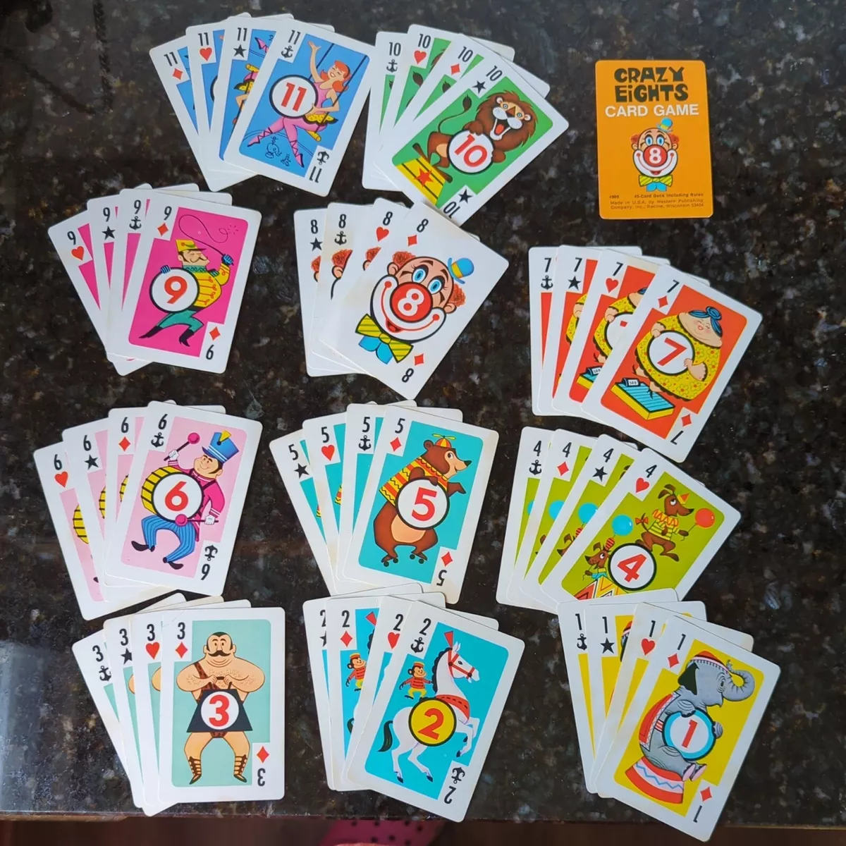 vintage crazy eights card game