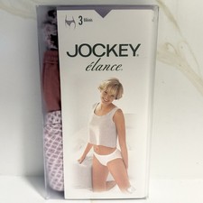 Jockey Elance Bikini Underwear Women Size 5 Medium 3 Pack 1998 Purple Floral