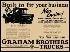 1927 Graham Brothers Trucks of Detroit NEW Metal Sign: 9x12" Ships Free