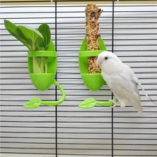 Kunststoff Vogelfutterhalter für Tintenfisch am Käfig Papageienkäfig Ständer Parro M7T1