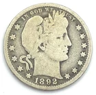1892 O Barber Quarter 25C 90% Silver Appears to be VG
