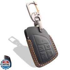 Aoocar Leather Key Fob Cover, Compatible with 2021-2025 2026 GMC Yukon Denali