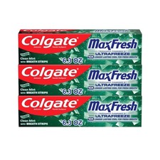 Colgate Max Fresh Ultra Toothpaste Breath Strips Clean Mint 6.3 oz Lot of 3 