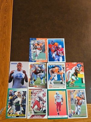 KENNY WALKER - **Lot of 10 Different (3 RC's)** - Broncos - (NRMT-MINT)
