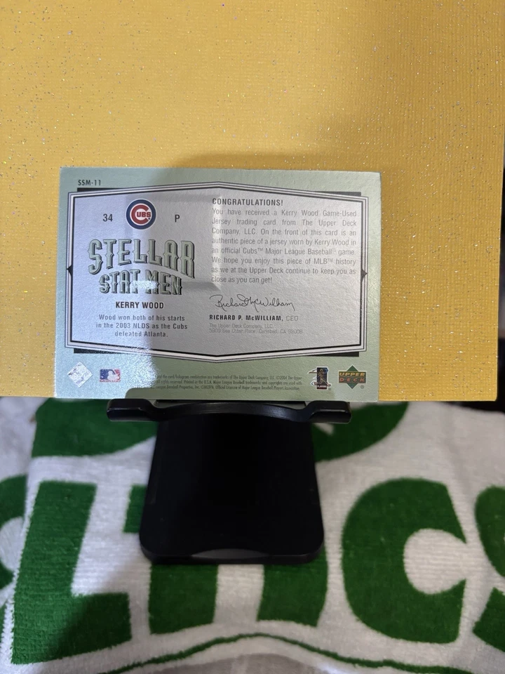 2004 Upper Deck Vintage - Stellar Stat Men Kerry Wood #SSM-11 (MEM) - Image 4 of 4