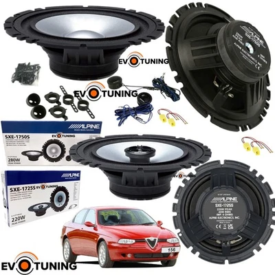 ALPINE EVOTUNING - NO HERTZ Kit 6 Casse Altoparlanti Alpine SXE Anteriori e Posteriori per Alfa Romeo 156
