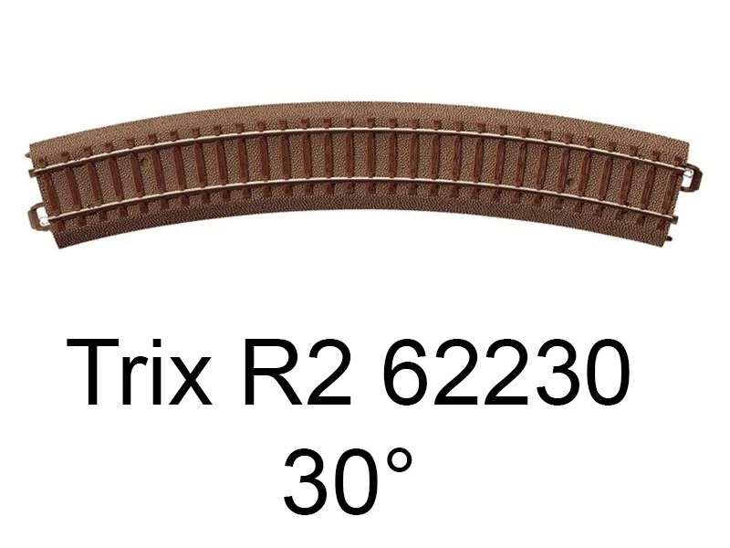 TRIX Rail courbe voie C rayon R2 30 degrés HO - Trix 62230 - Photo 1/1