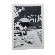 Original Photo Betty Grable Candid Swimsuit Bikini Pool 3 x 4  DC