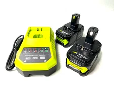 Lot of 2 8.0AH FOR Ryobi 18V Li-Ion Battery w/ Charger P102 P103 P105 P107 P108