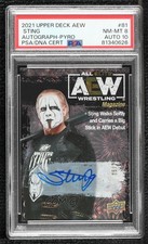 2021 Upper Deck AEW All Elite Wrestling Magazine Pyro 5/25 Sting PSA 8 Auto 12ja