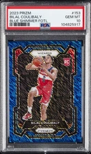 2023 PANINI PRIZM BLUE SHIMMER FOTL #153 BILAL COULIBALY 22/35 PSA 10