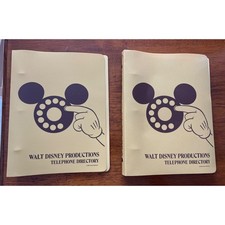 rare Walt Disney Productions Employee Telephone Directory w/Extra Binder